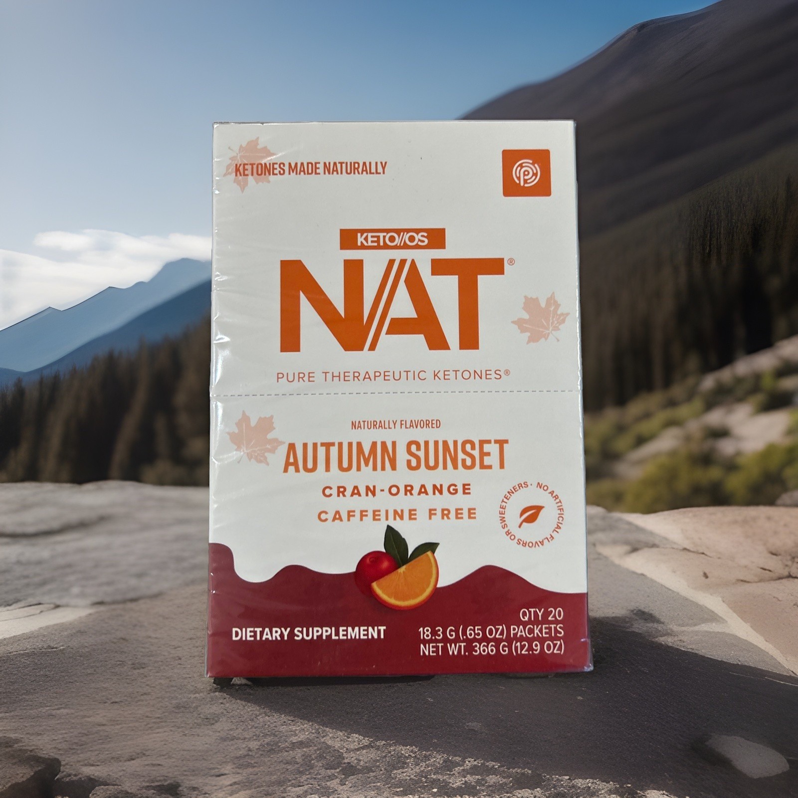 Pruvit KETO OS NAT AUTUMN SUNSET CRAN - ORANGE CAFFEINE FREE 20 PK. EXP:04/2027