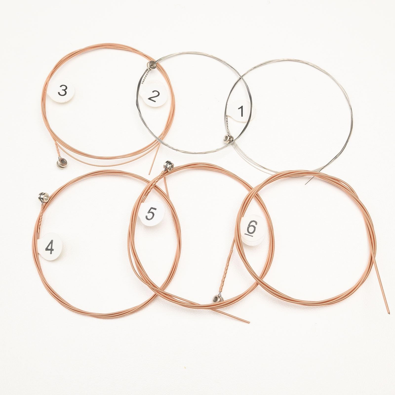 1 Set 6-String Bronze Acoustic Guitar Strings, 10-50, Red Copper | Replacemen...