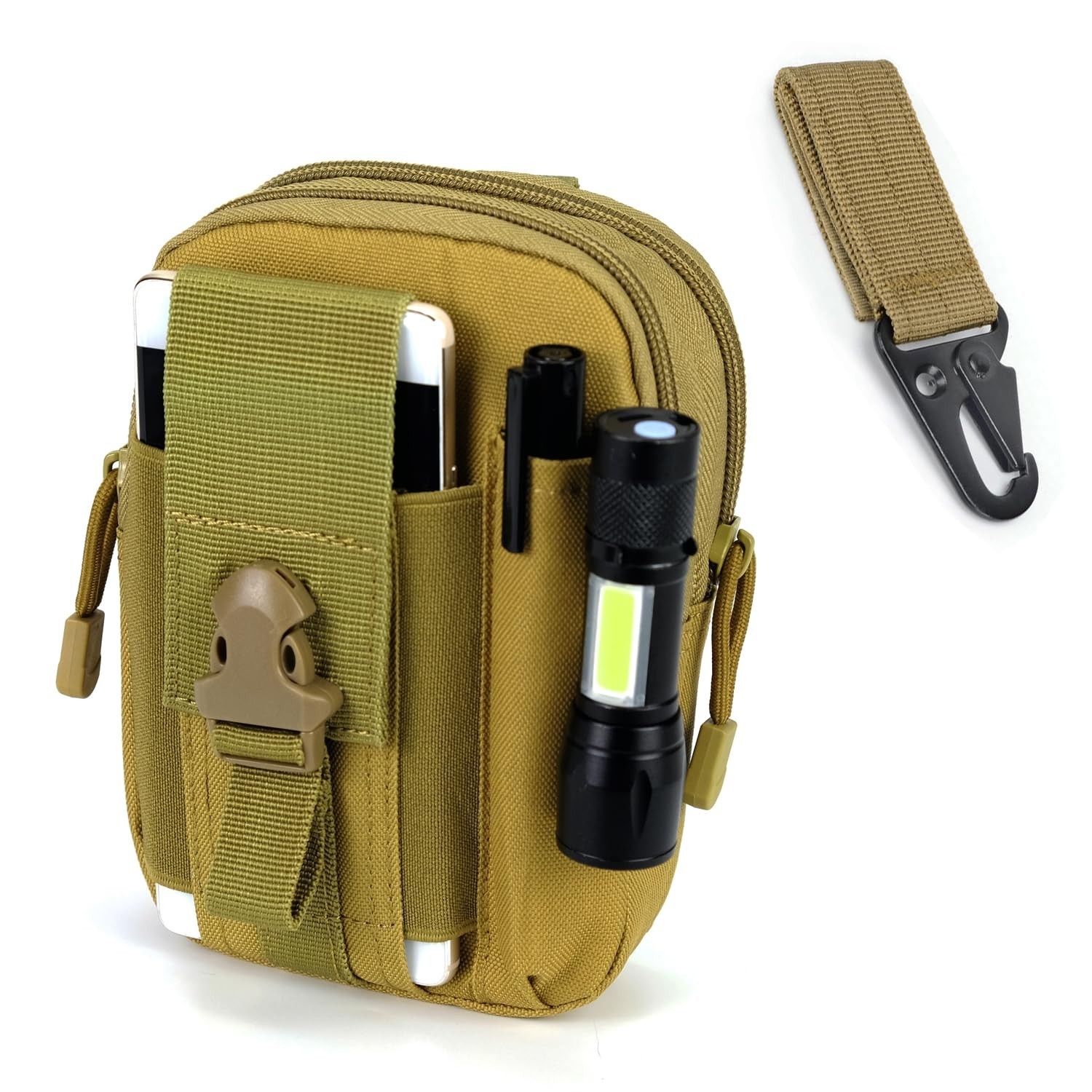 Tactical Waist Pouch MOLLE EDC Pouch Outdoor Man Waist Bag with Phone Belt Cl...
