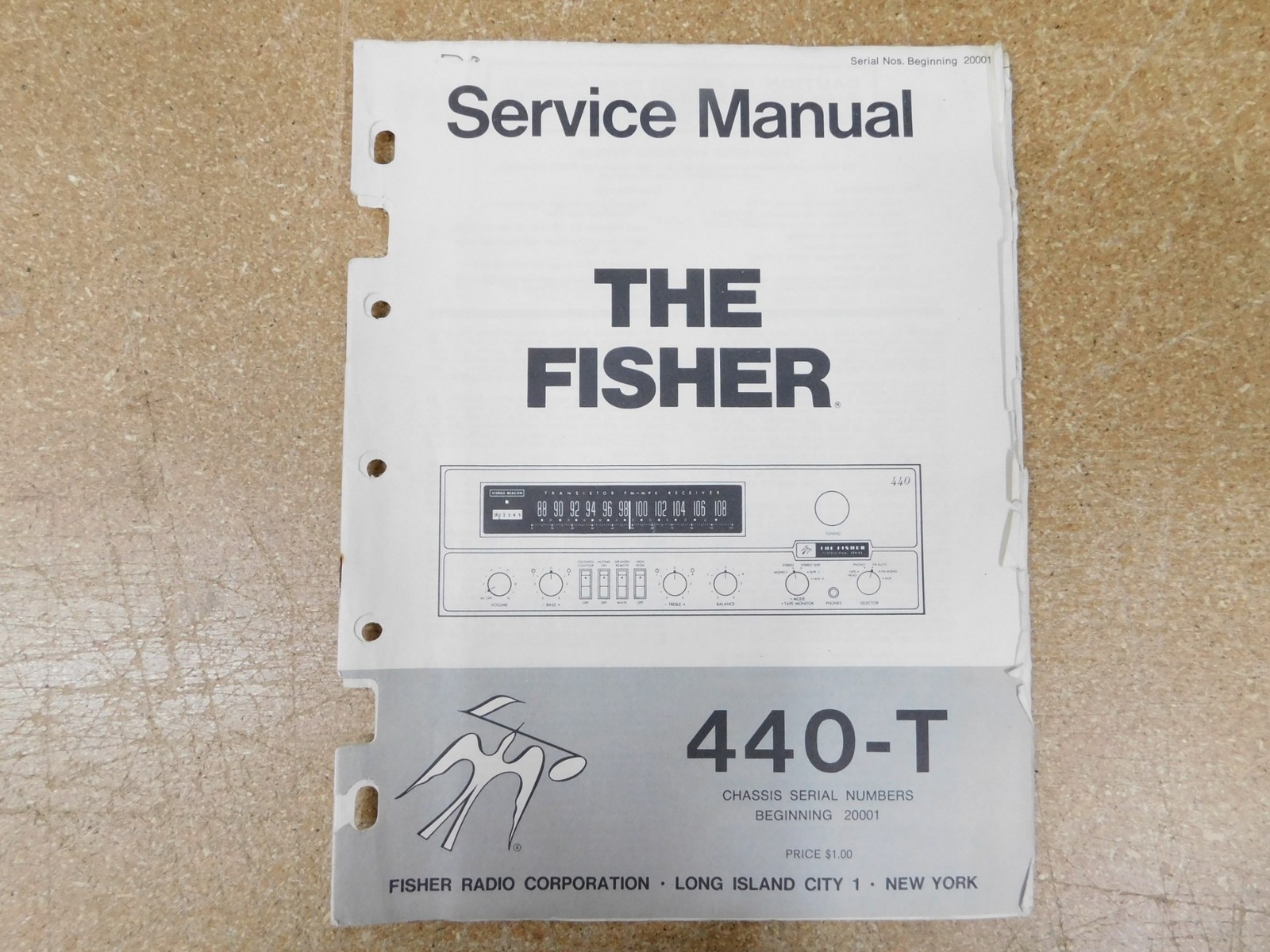 The Fisher 440-T FM MPX Receiver Service Manual w/ Schematics (original)