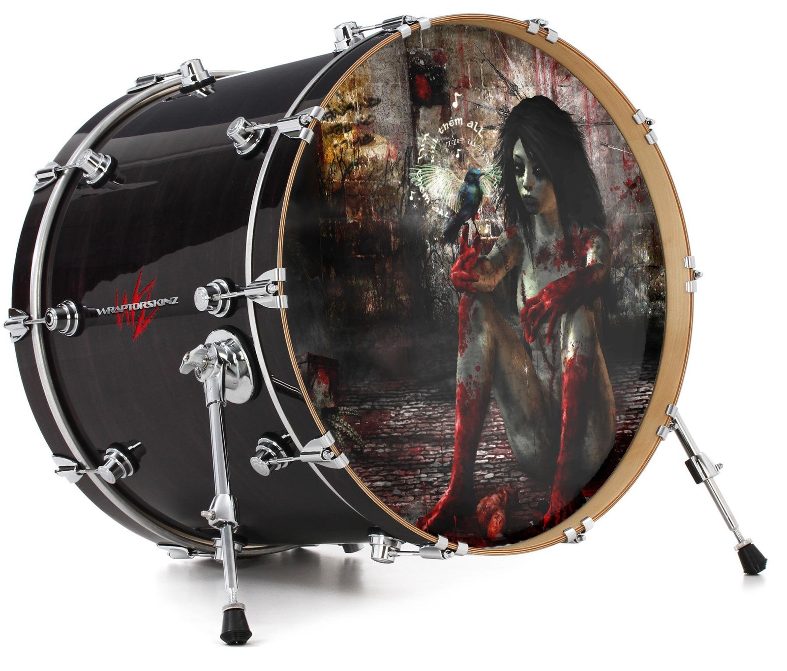 Vinyl Decal Skin for 20" Bass Kick Drum Head Exterminating Angel
