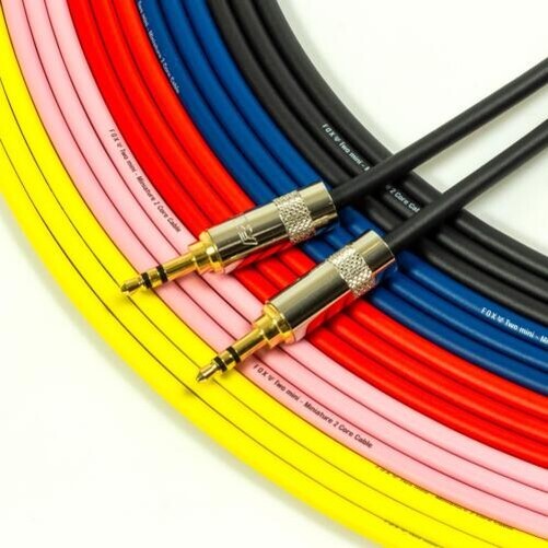 3.5mm Mini Jack to Stereo Aux Audio Cable. REAN by Neutrik Lead