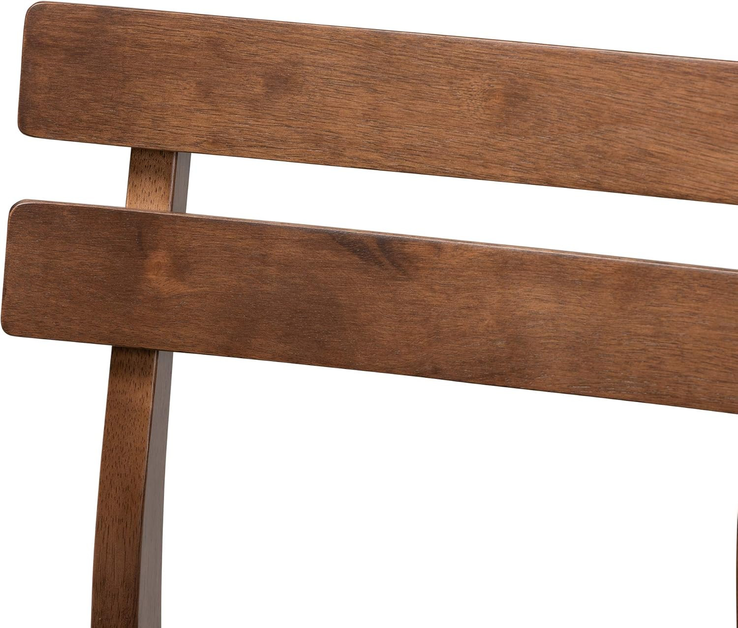 Modern Dark Grey Fabric Counter Stool Set with Walnut Finish - 2 Pieces