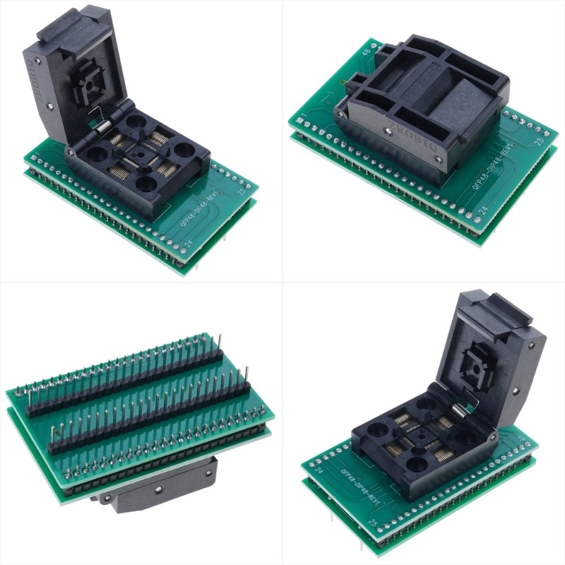 Reliable QFP48 to DIP48 Test Socket for Chip Testing and Debugging