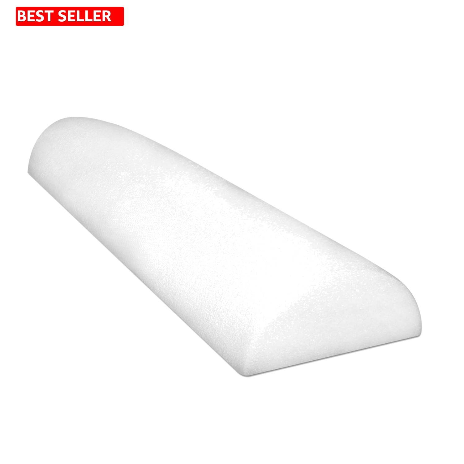 Durable White PE Foam Roller (6" x 36") for Enhanced Recovery & Relaxation