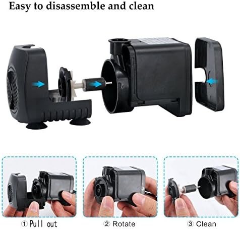 Submersible fountain pump with LED light