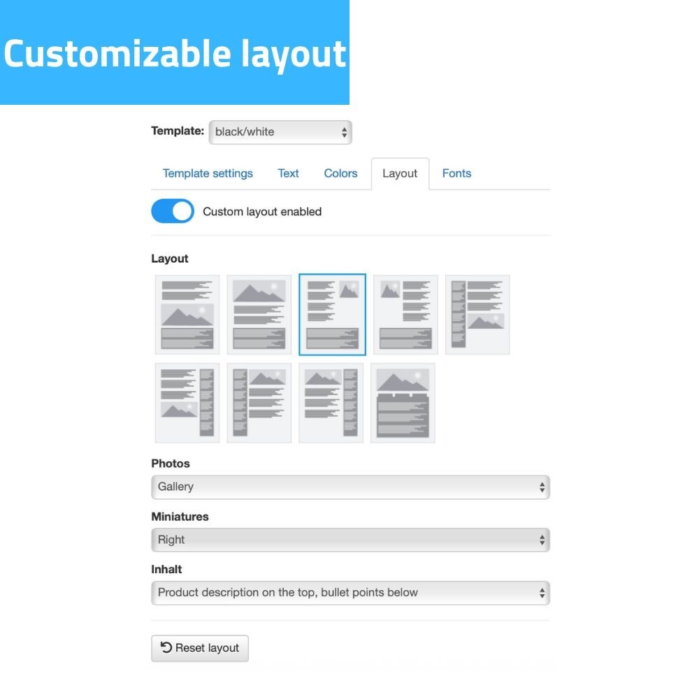 HTML eBay Template - Responsive Professional - Blue - Mobile Optimized + Editor