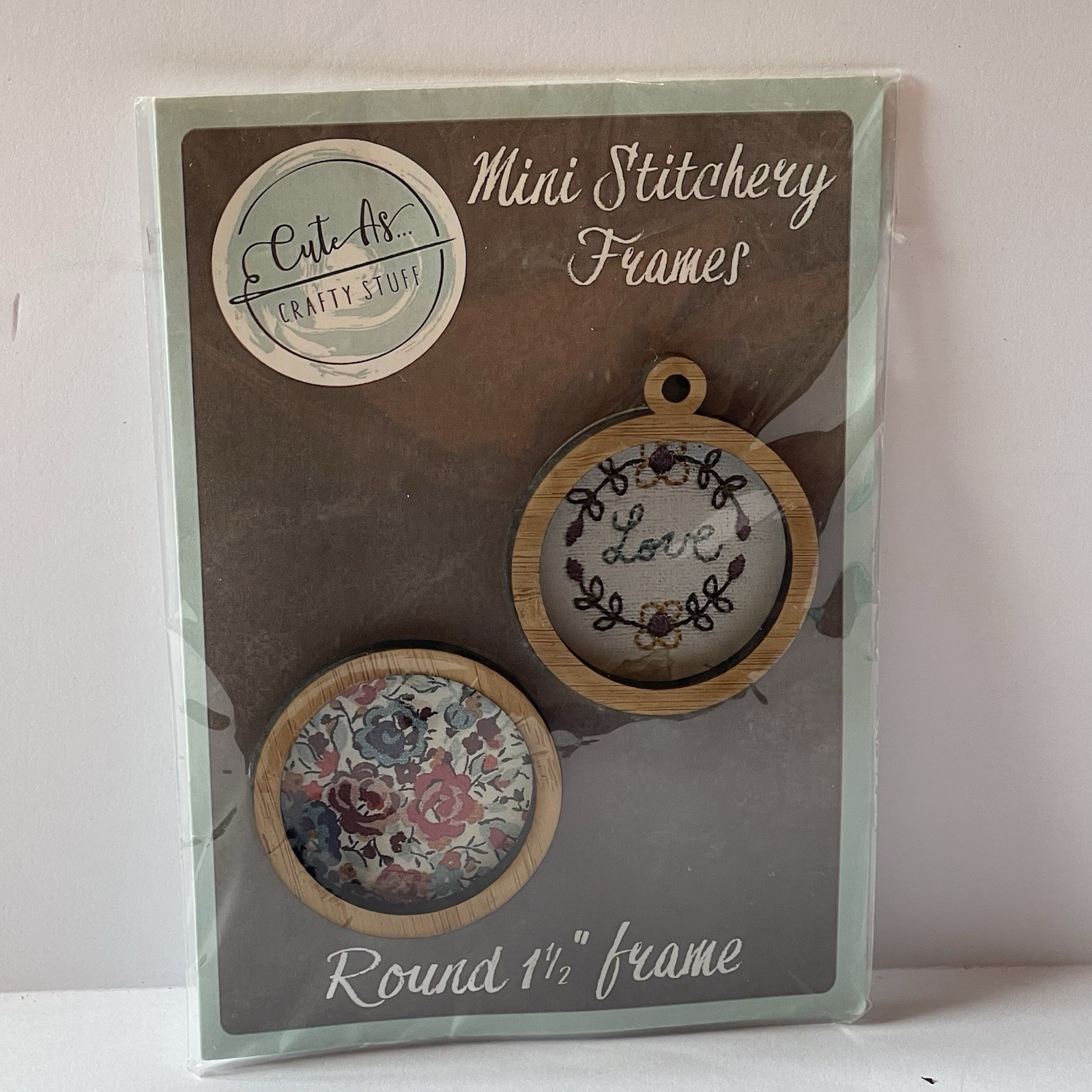 Mini Stitchery Frames. Round 1 ½ " Wood Frames. Cute As... Crafty Stuff