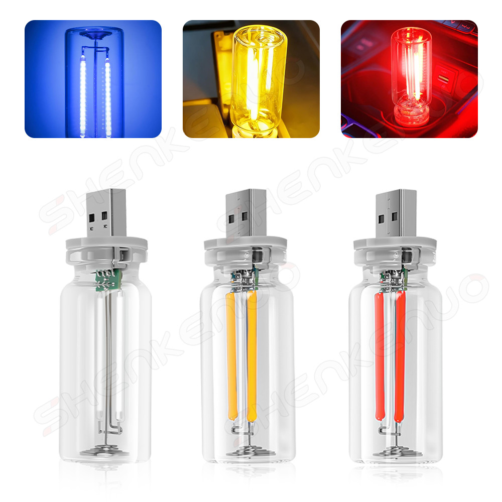 USB Touch Controlled Vehicle Interior Night Lights Retro-Inspired Mood Lamps US