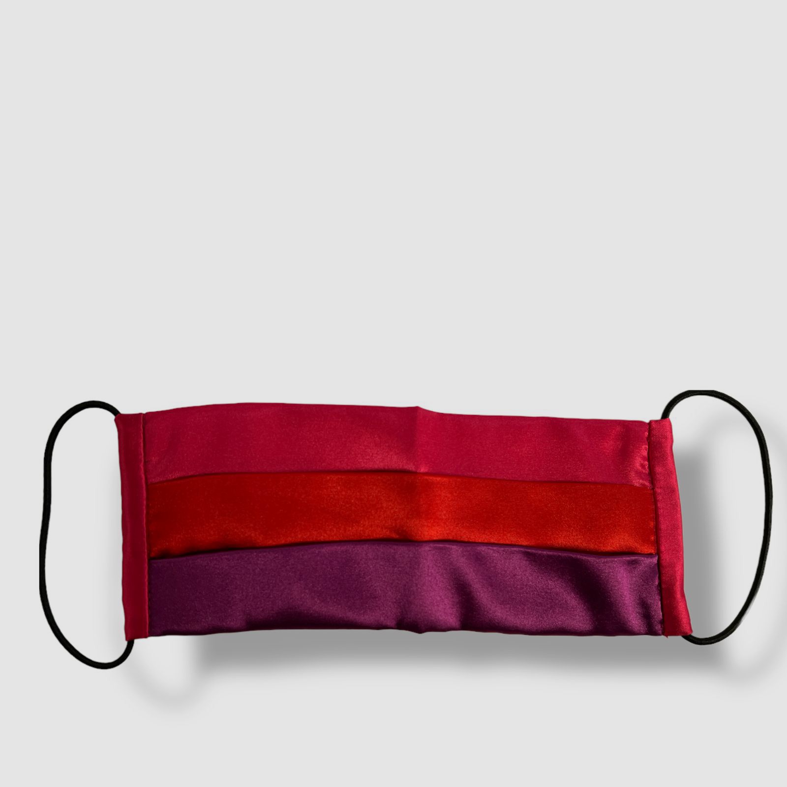 $22 Eugenia Kim Red Pleated Adult Satin Cloth Face Mask Covering One Size