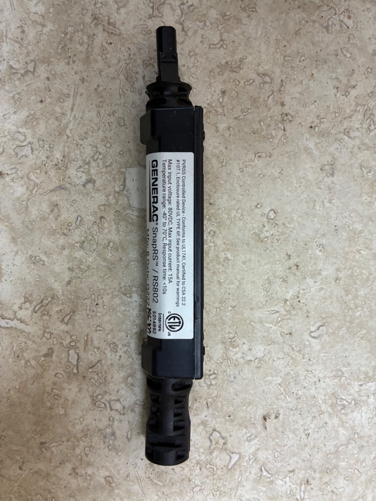 Generac RS802 SnapRS Inline Disconnect Device