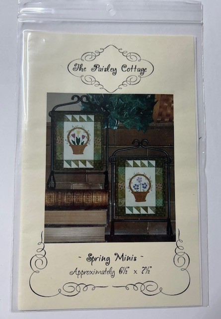 Spring Mini's Quilt  Pattern Embroidery Flower Wool Applique fabric Sew NEW