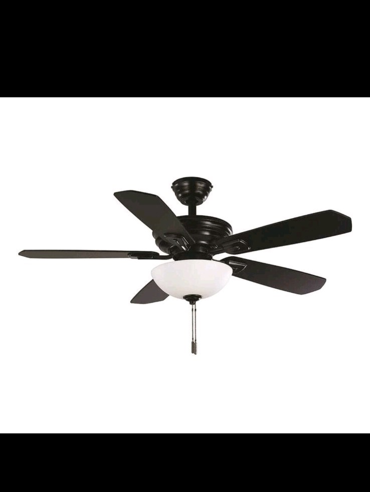 Hampton Bay Wellston II 44 in. Matte Black Ceiling Fan