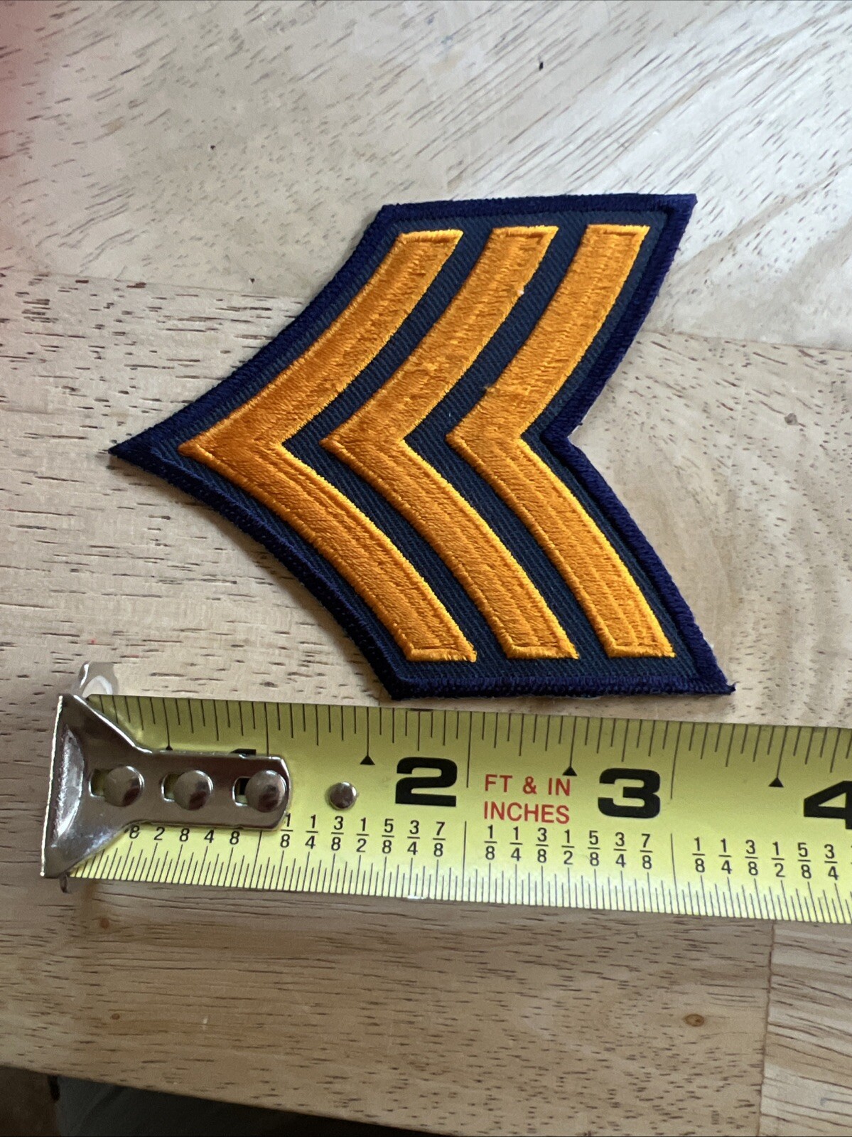 Sergeant Rank Chevron Patch 3”x3.5”. NEW
