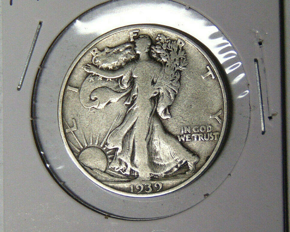 1939-S Walking Liberty Silver Half Dollar Full Rims and Date (7221.1)