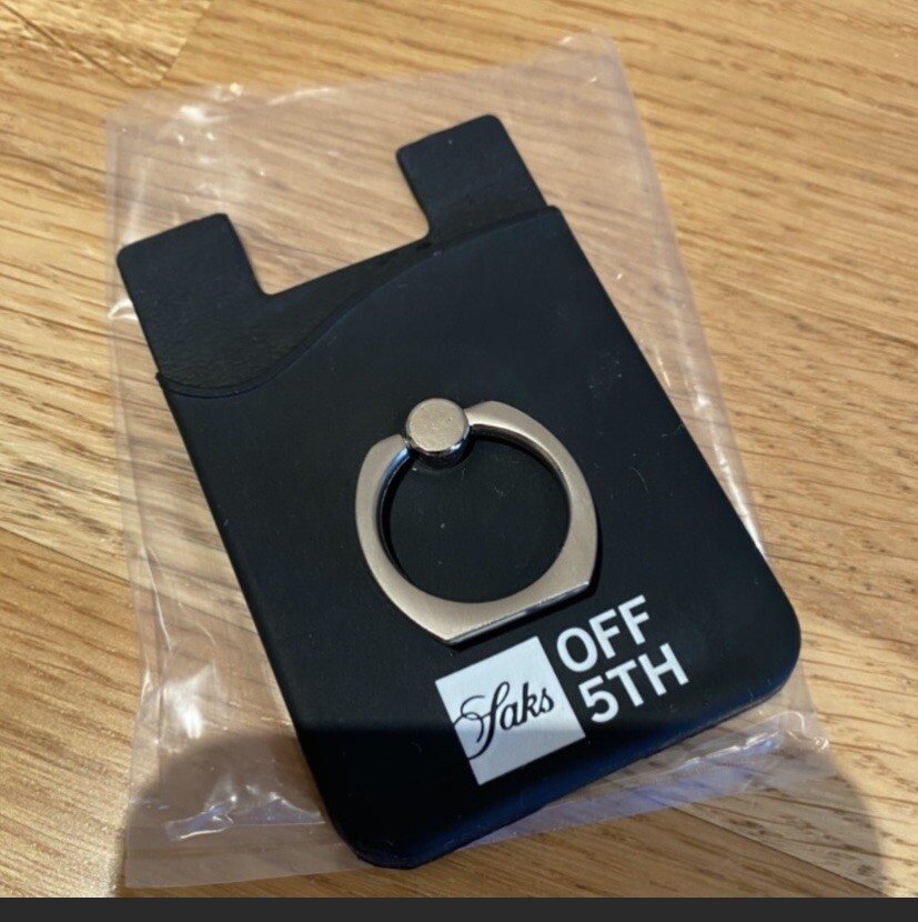 NEW Saks Off Fifth Cell phone Handle/hook & pocket sticker *Collectible*