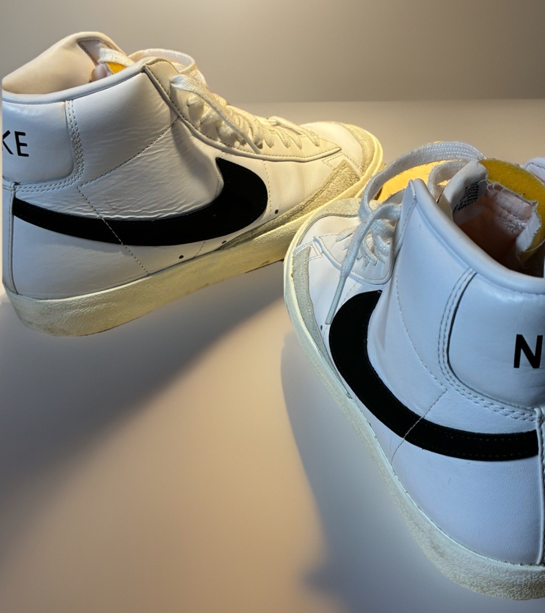 Nike Blazer Mid 77 White Black Mens Size 10 Vintage Style Leather Sneakers 👟