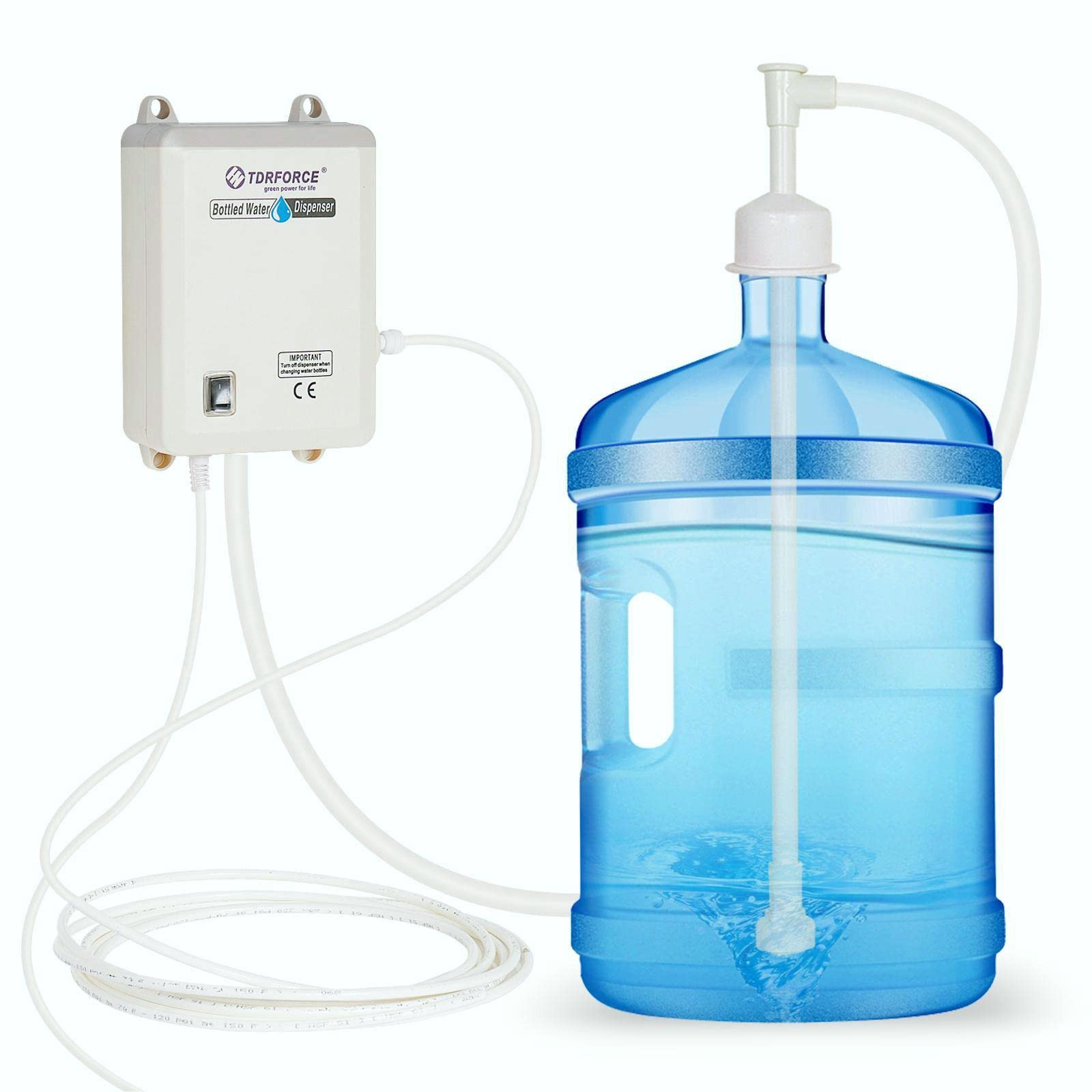 TDRFORCE 5 Gal Bottled Water Dispenser - Electric Pump & Refrigerator System ...