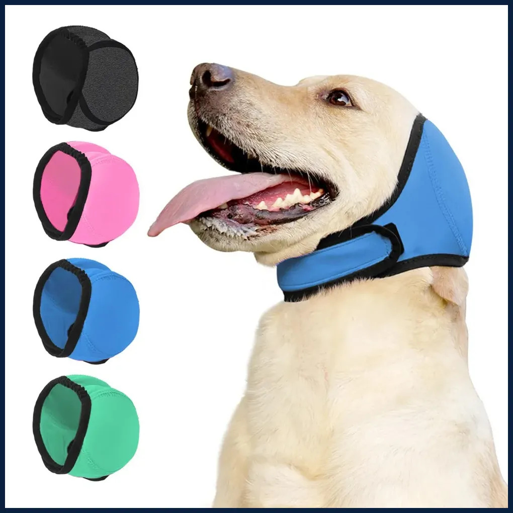 Noise Reduction Dog Ear Covers Waterproof Calming Adjustable Pet Muffs