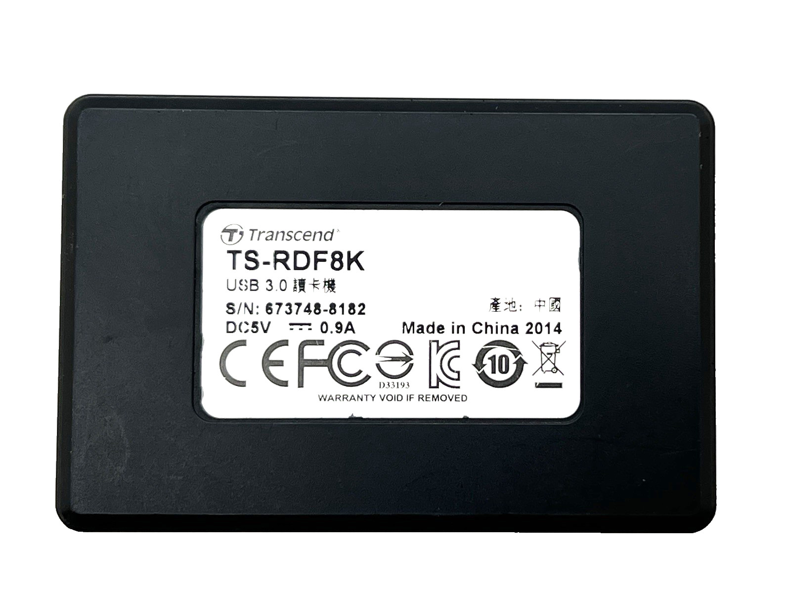 TRANSCEND RDF8K USB 3.0 MULTI CARD READER SD/CF/MS CARDS