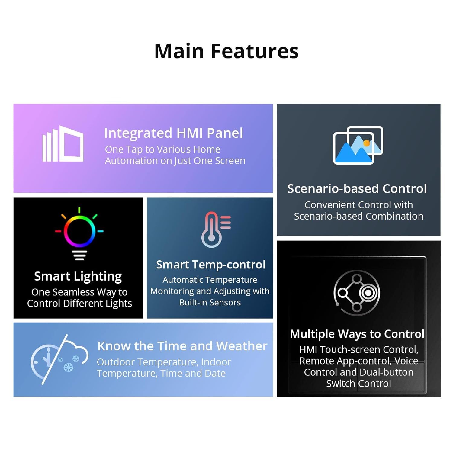 SONOFF WiFi Smart Scene Wall Light Switch Touch Panel Smart Home Center Control