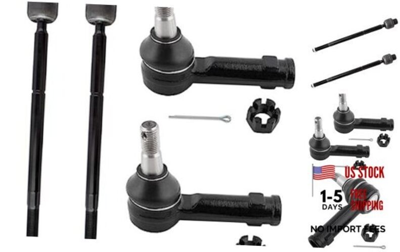 4pcs Front Inner Outer Tie Rod End Links Fit for Dodge Ram 1500 2006 2007