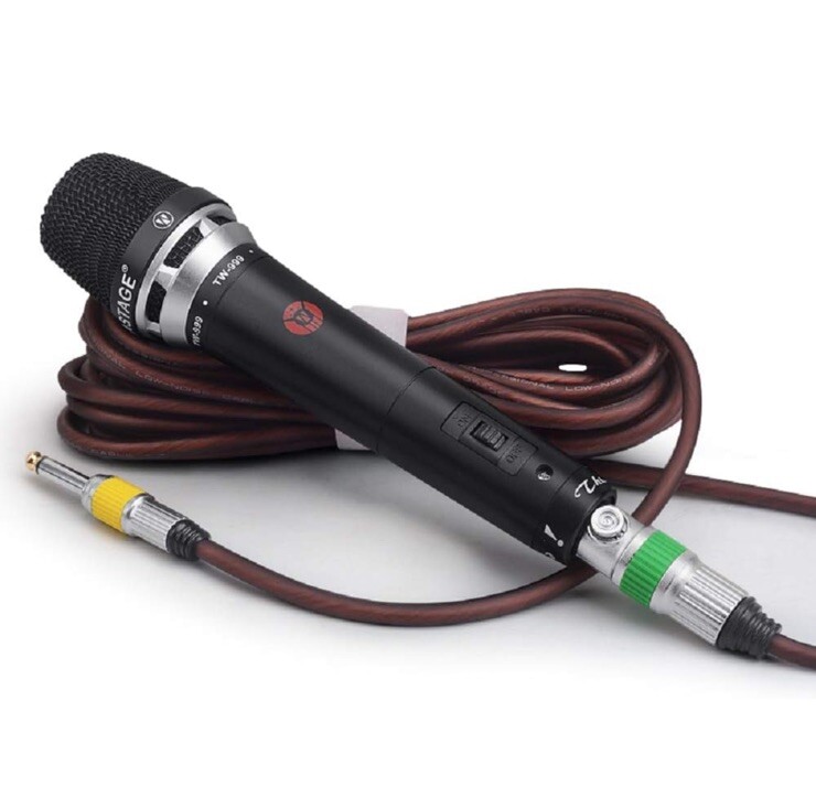 Tiwastage Cardioid Dynamic Vocal Microphone With 16.4 ft XLR Cable