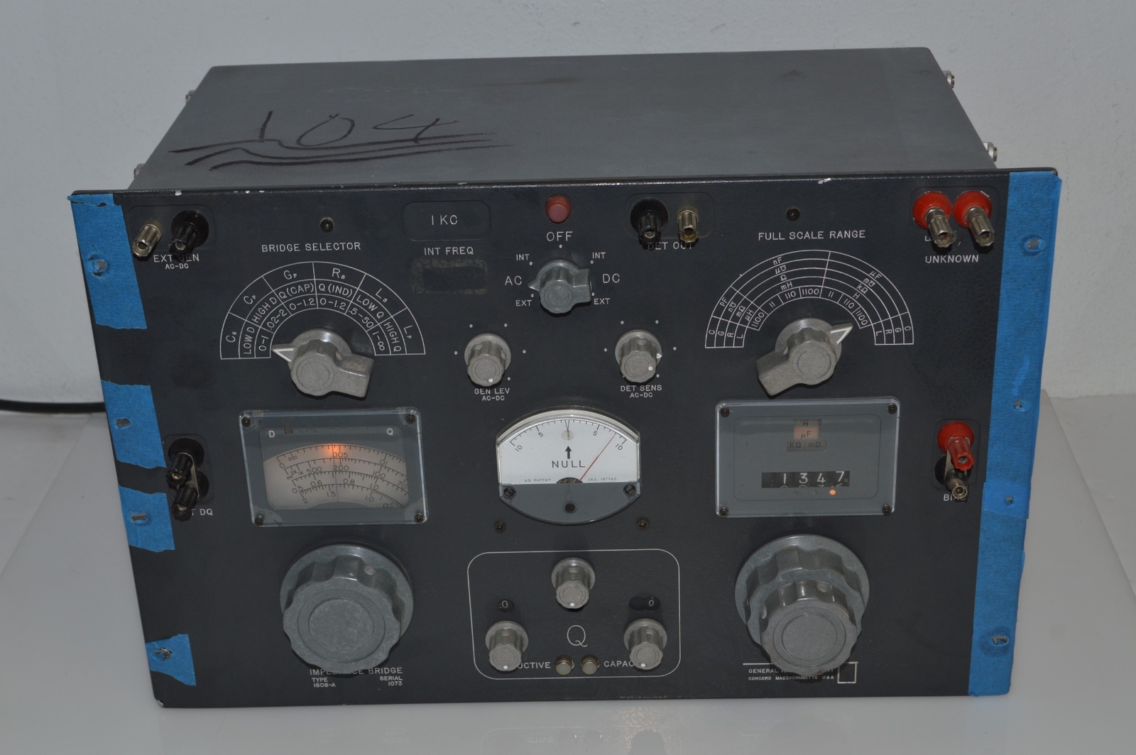 ^^ GENERAL RADIO IMPEDANCE BRIDGE TYPE 1608-A (IPS42)