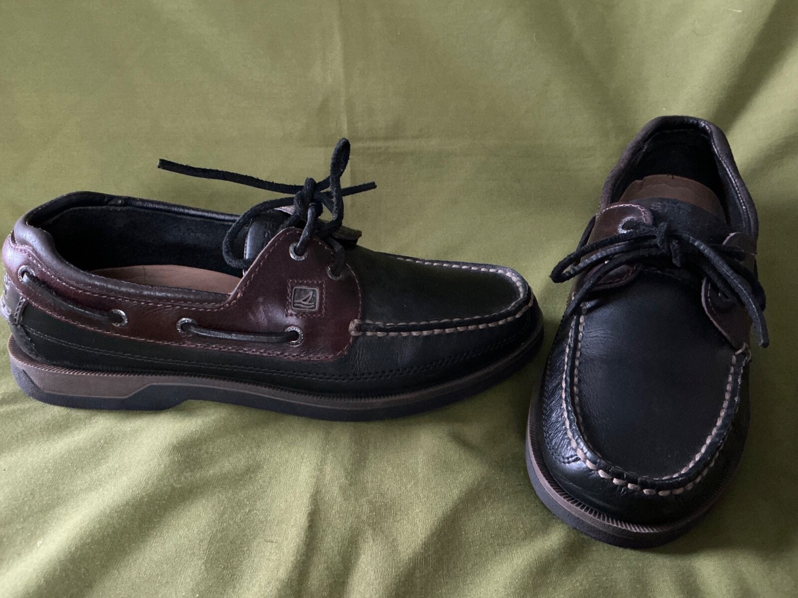 Sperry Mako Canoe Moc Boat Shoes Amaretto/ Brown Men’s 9.5M EXC Top Sider 2 EYE