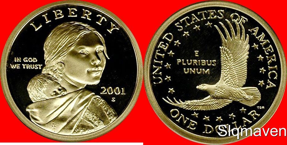 2001 S Sacagawea Dollar Deep Cameo Gem Proof