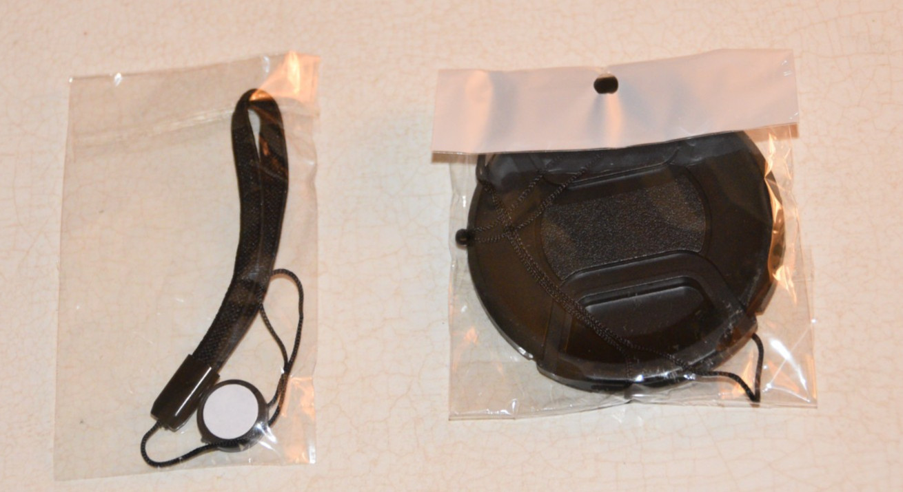 67mm Pinch Style Front Lens Cap with Strings - new in packages