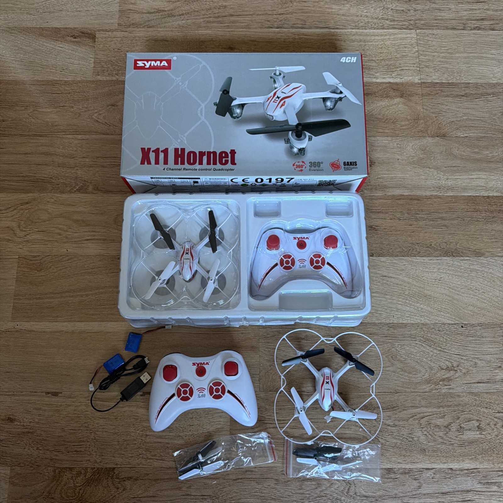 Syma X11 Hornet 4 Channel R/C Quadcopter 360 Eversion  w/parts from a second set