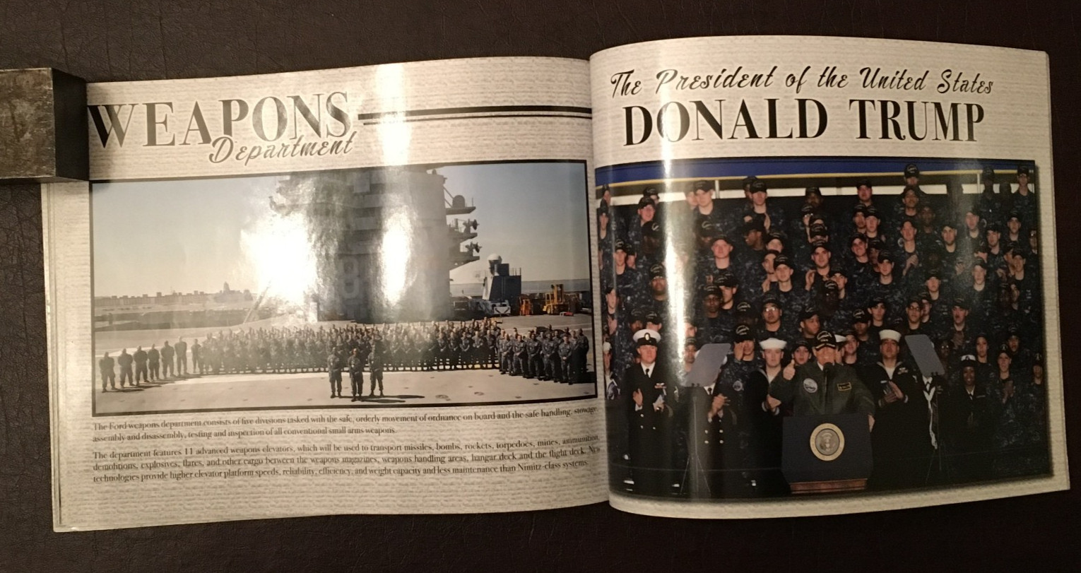 USS GERALD R. FORD (CVN 78) - OFFICIAL COMMISSIONING CEREMONY BOOKLET - 2017