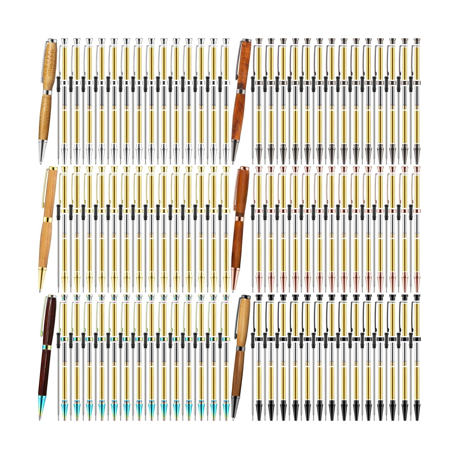 Lothee 84 Pcs 7mm Pen Making Kits for Woodturning Slimline Pen Bulk Twist Kit...