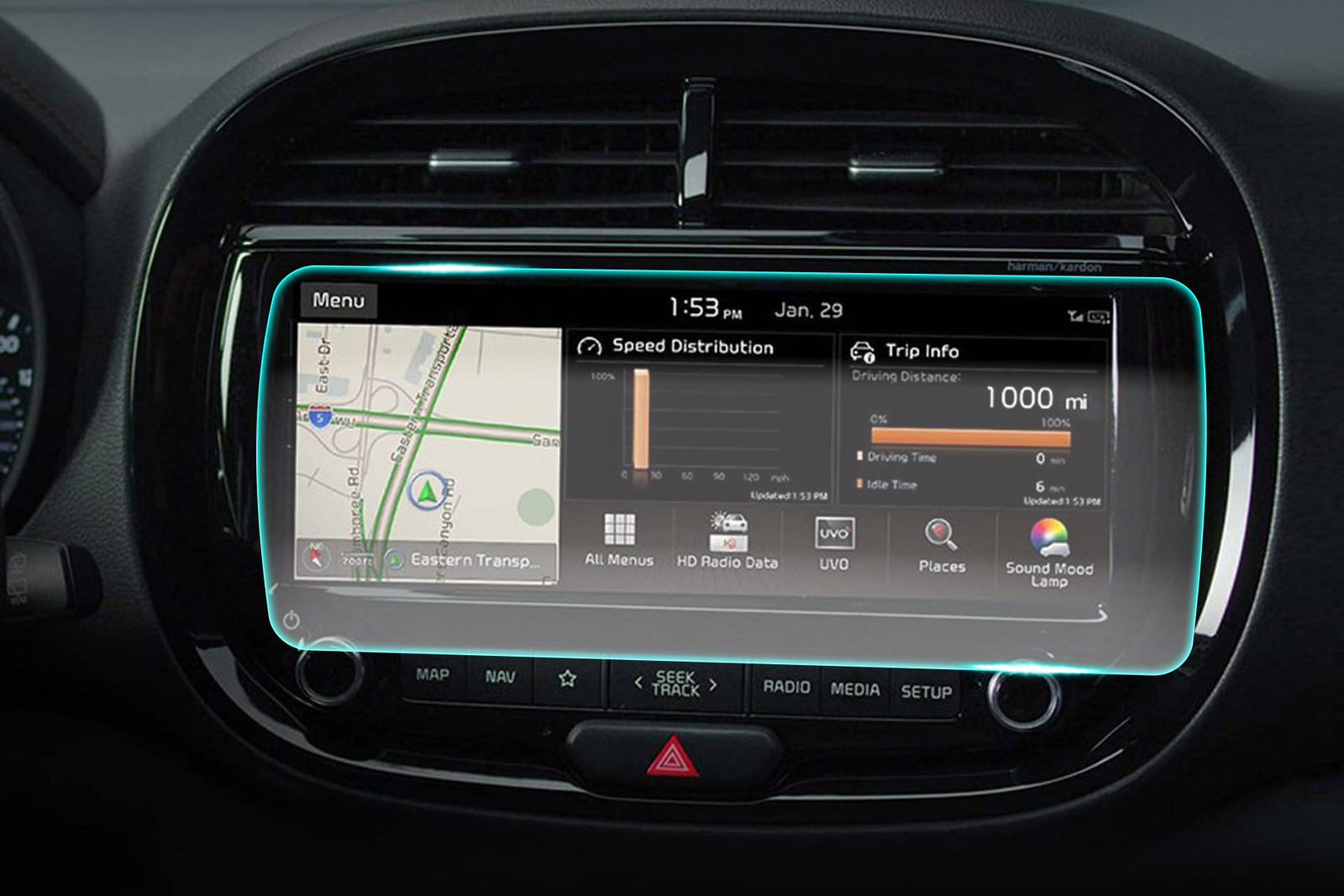 Crystal Clear Screen Protector for 2023 Kia soul 10.25in Vehicle Navigation