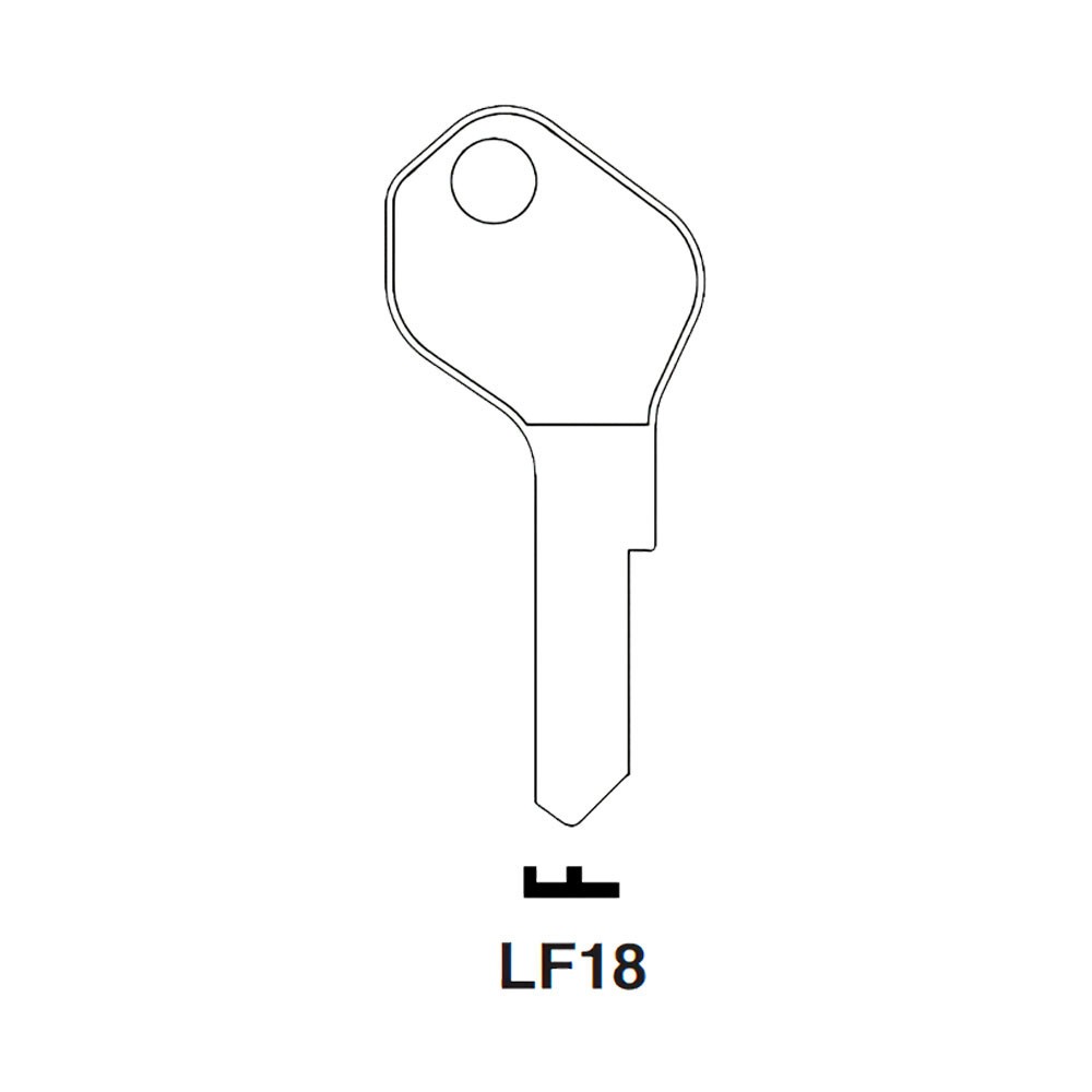 LF18 Key Blank Nickel