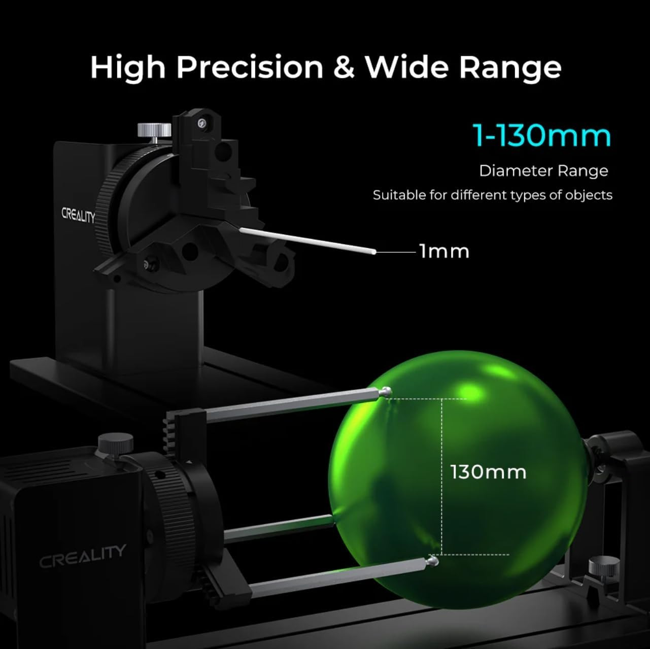 Rotary Roller Pro, 4 In-1 Multi-Functional Laser Rotary Roller Y-Axis Jaw Chuck