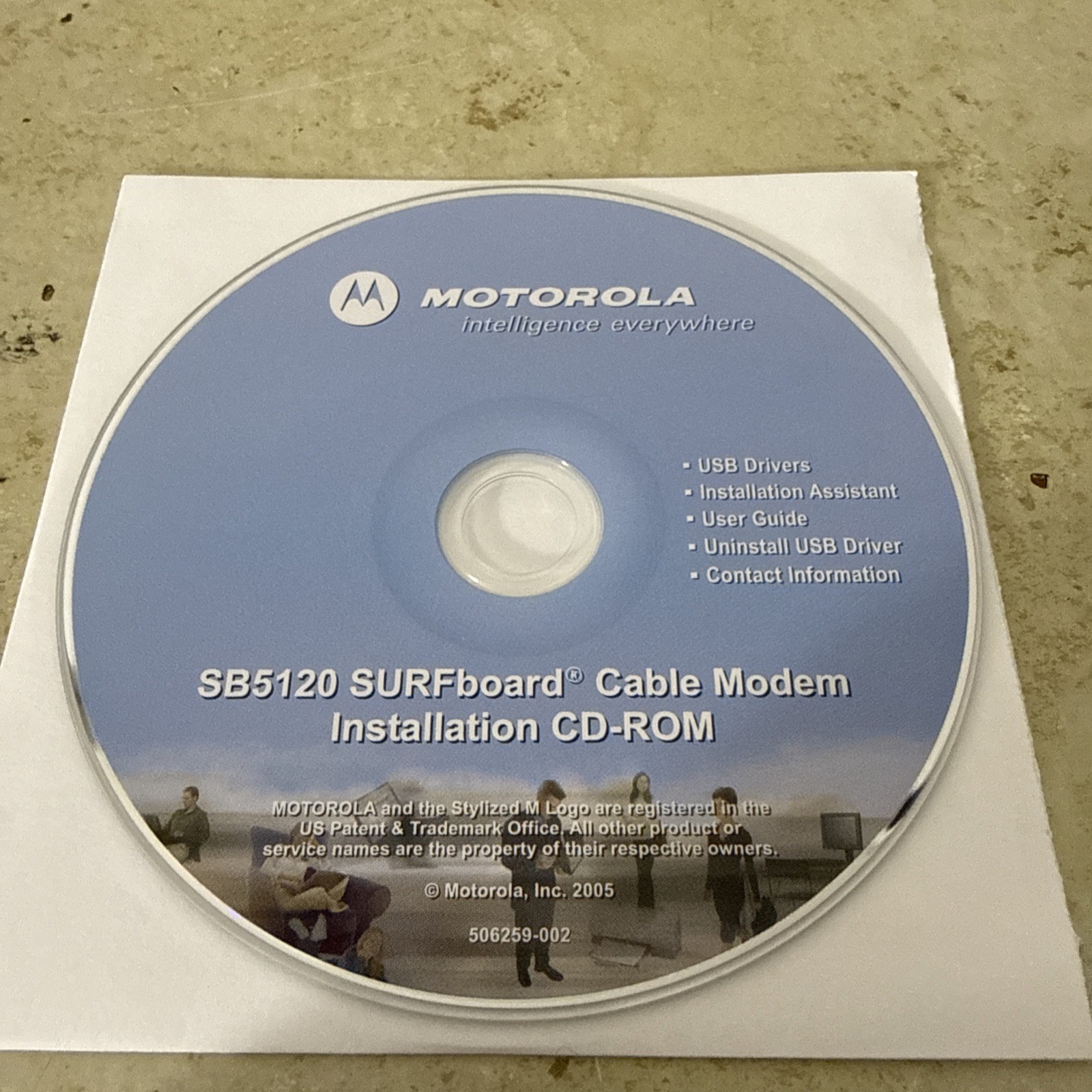 Motorola SB5120 Series Surfboard Cable Modem Installation CD-Rom Drivers