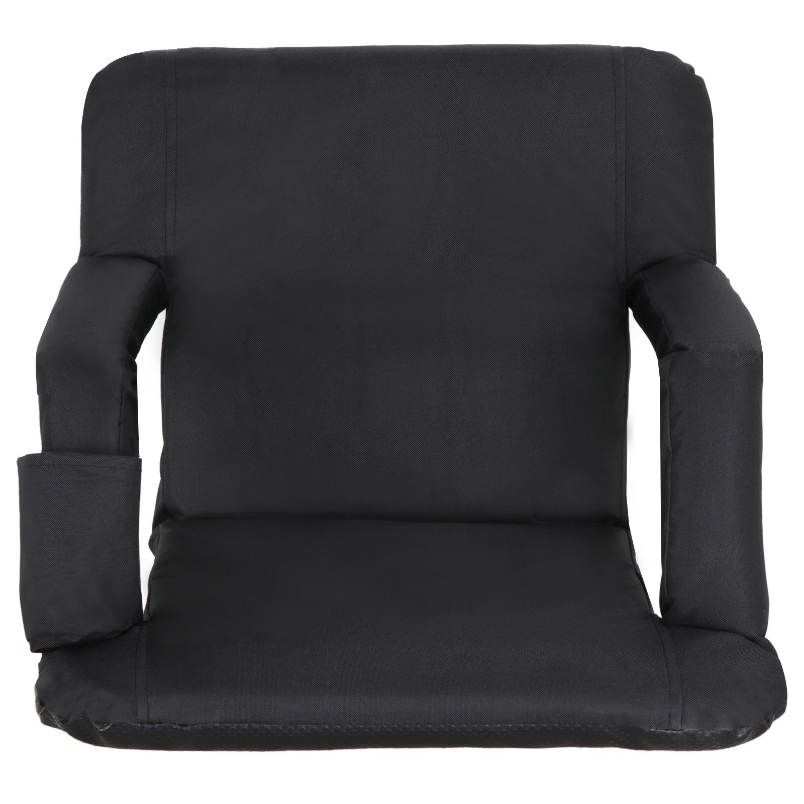 Ergonomics Stadium Seats 5 Reclining Positions Black Chairs For Bleachers