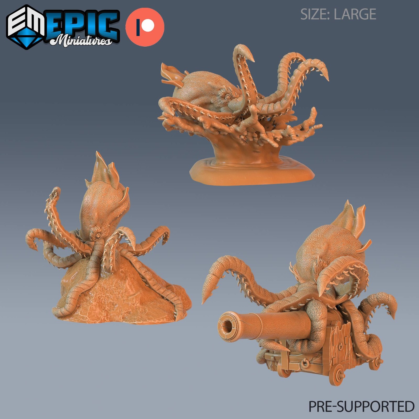 Epic Miniatures Fantasy - KILLER OCTOPUS Dungeons and Dragons DnD Miniature