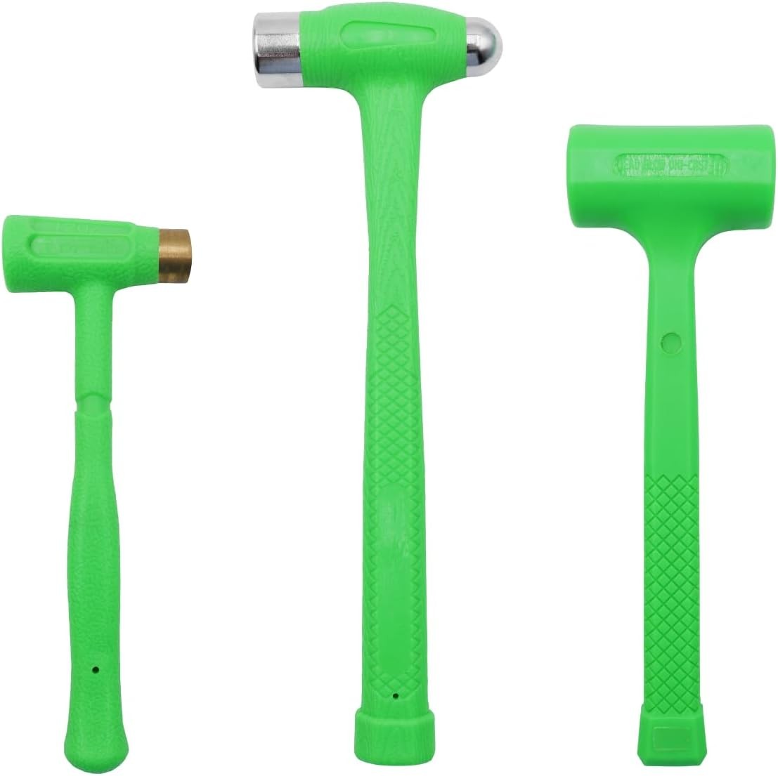 3pc Multi-Purpose Hammer Set Brass Ball Peen Deadblow Metal Fabrication