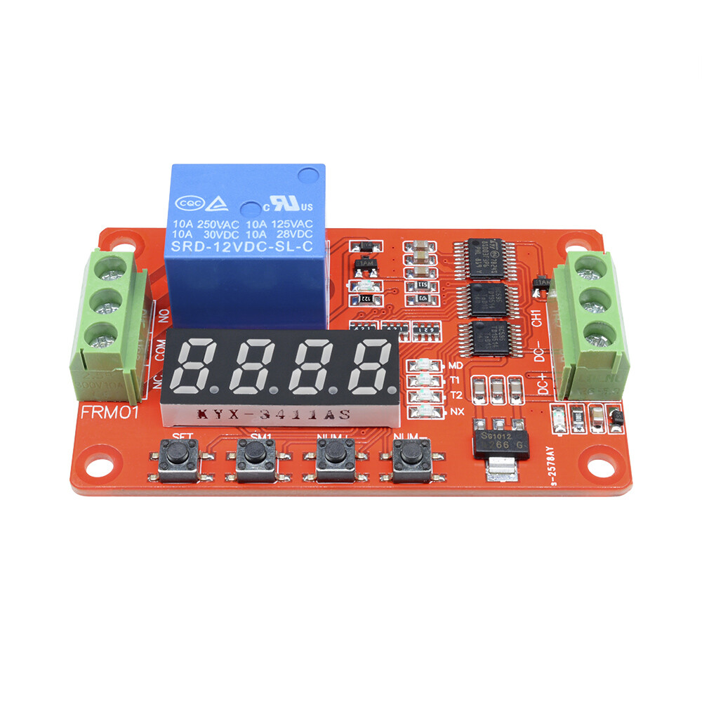 12V Automation Delay Multifunction Self-lock Relay Cycle Timer Module PLC Home