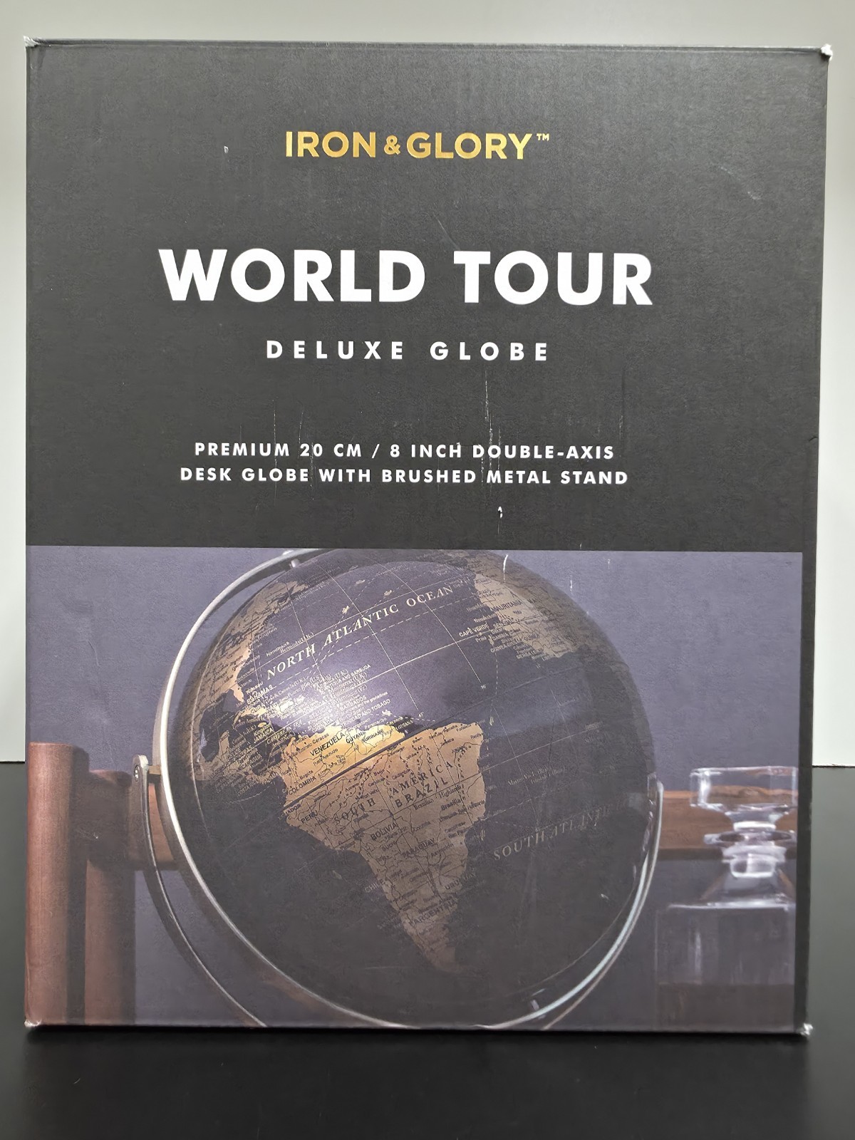 Iron & Glory World Tour Drluxe Globe 8 in. Double Axis NEW/OPEN BOX DMG PKG