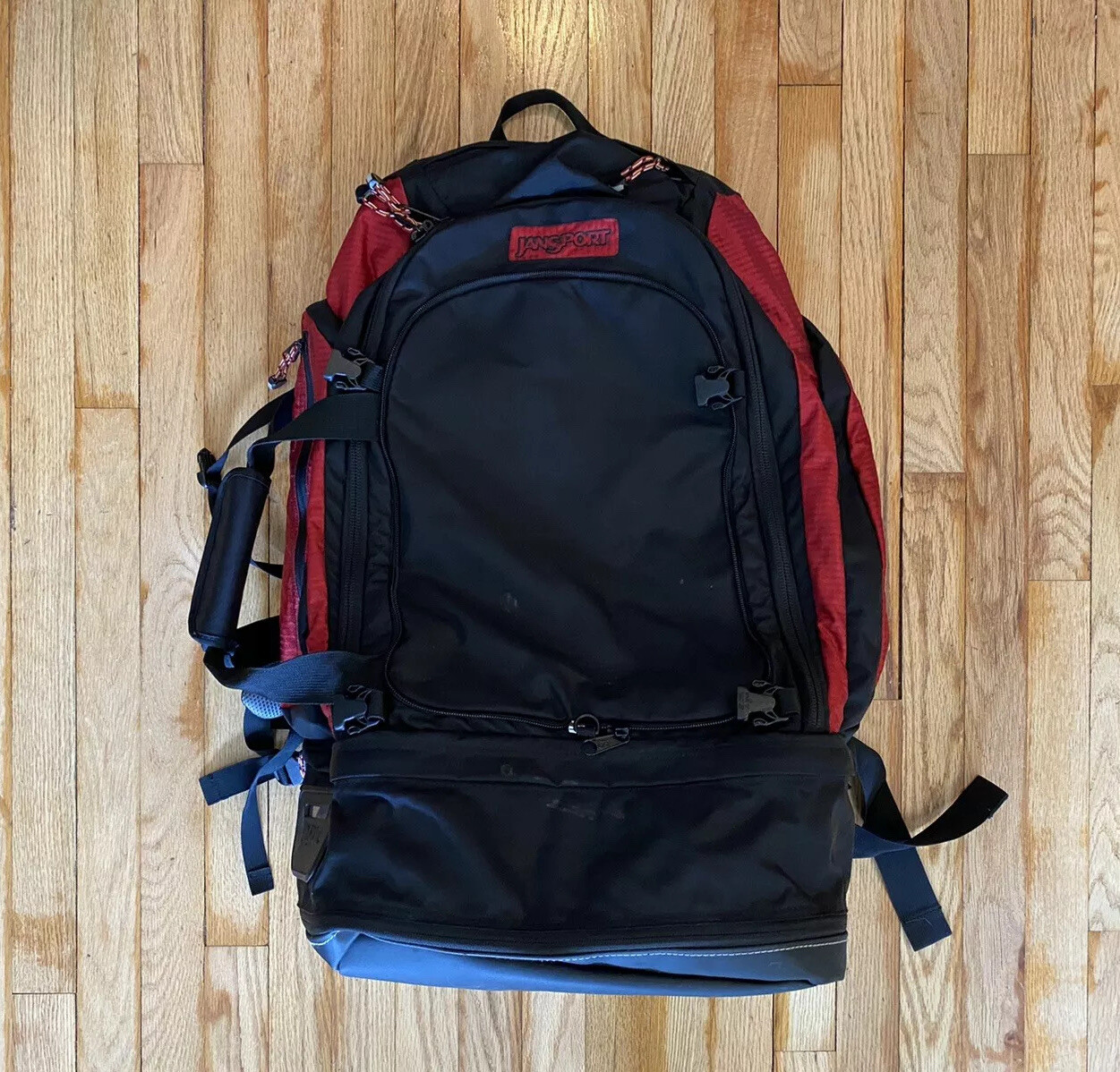 JanSport Travel Backpack Black And Red