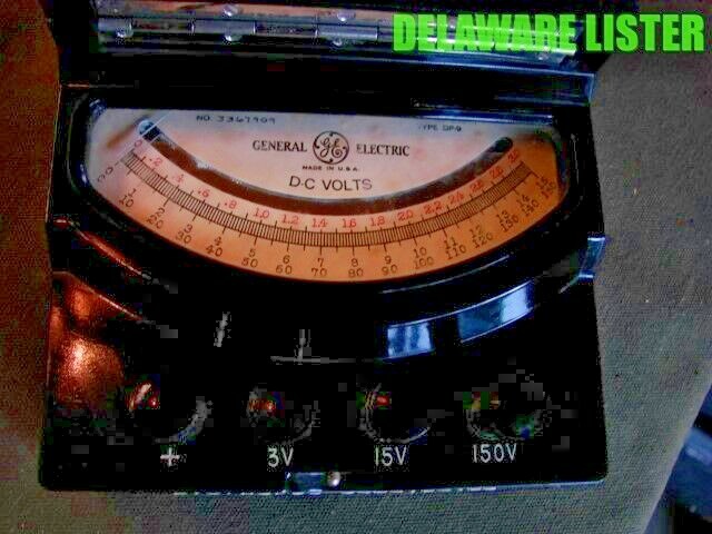 *ANTIQUE GENERAL ELECTRIC GE TYPE DP-9 ANALOG MILLIVOLT VOLTMETER Bakelite Case