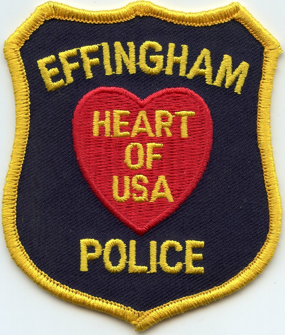 EFFINGHAM ILLINOIS IL Heart of USA POLICE PATCH