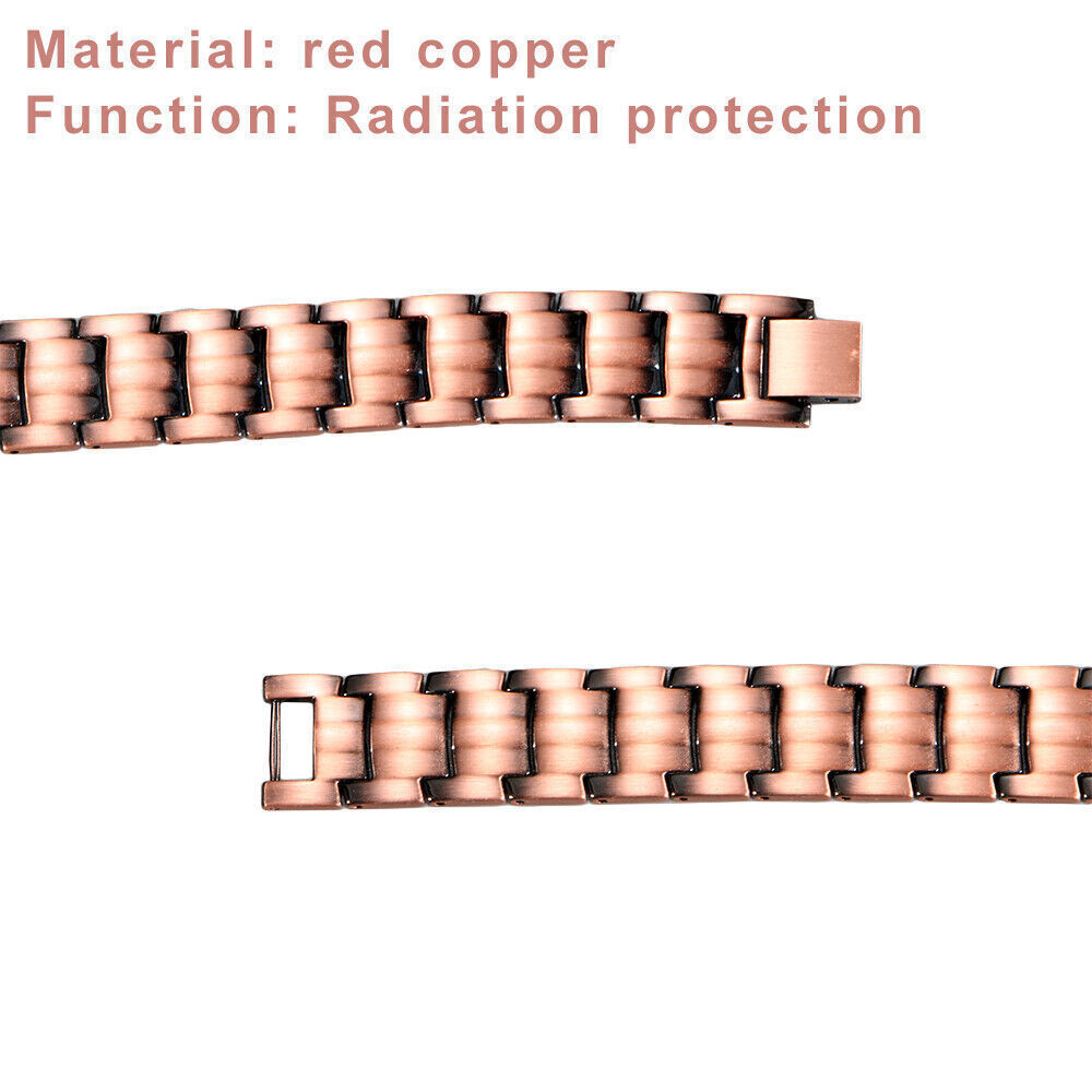Men's Copper Magnetic Bracelet Solid Copper Bangle Adjustable Jewelry Gifts