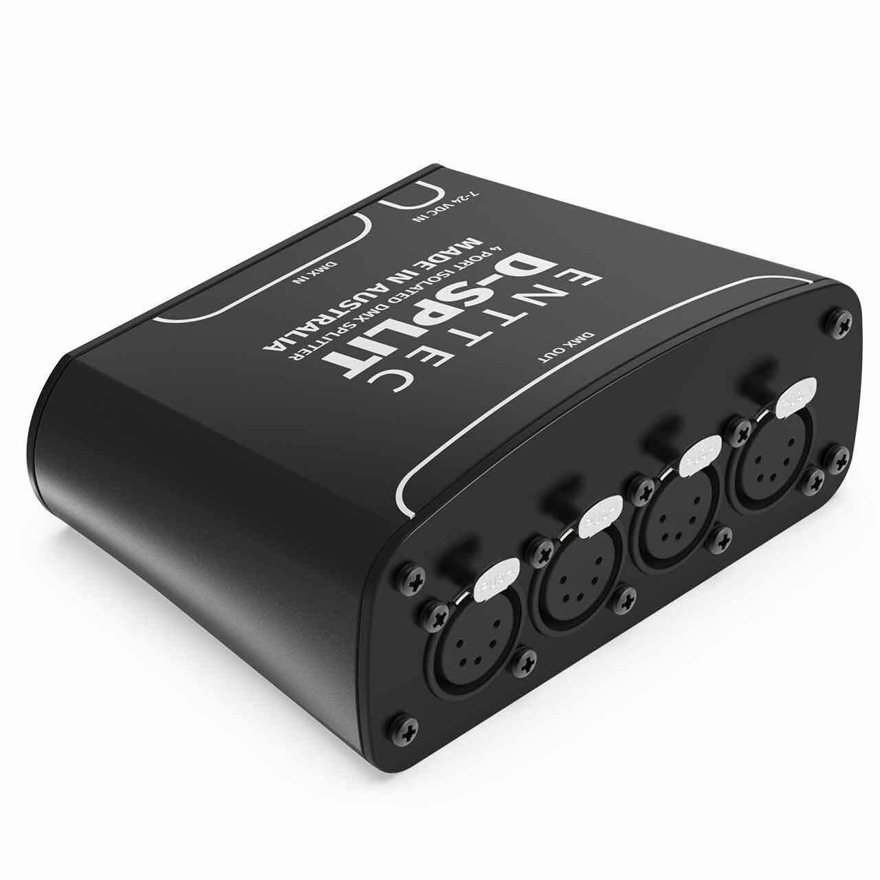 ENTTEC 70579 D-SPLIT - 4 Port Isolated DMX512 Splitter (4) 5-Pin