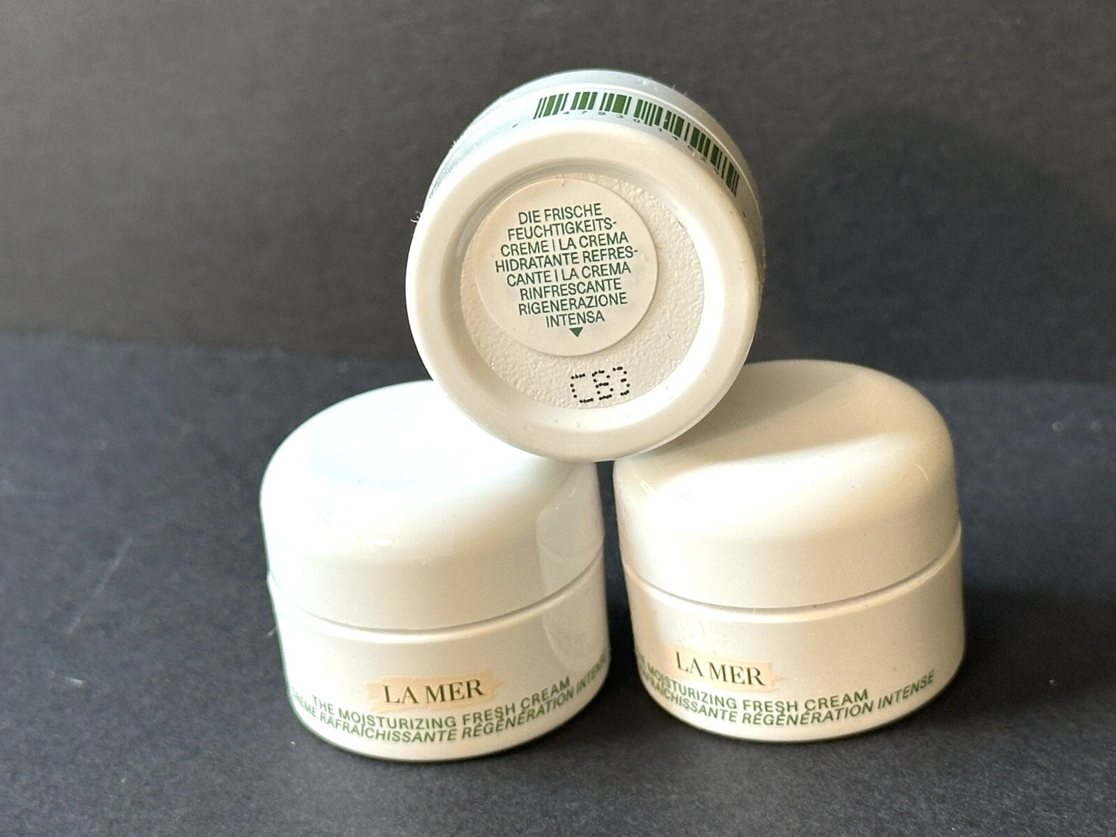 3 X La Mer Moisturizing Fresh cream 0.12 oz/3.5 ml fresh cool gel new edition