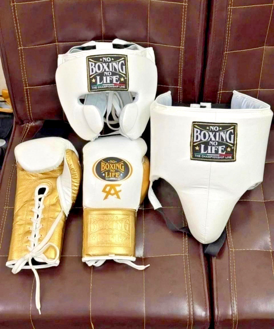 New Custom Real Cowhide Leather Sparring Training Boxing Gear